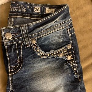 Bedazzled Sequin Boot Cut Miss Me Jeans
